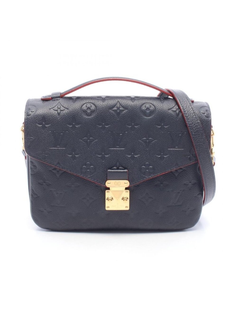 Louis Vuitton Handbag Pochette Metis Monogram Empreinte Marine Rouge Leather MM